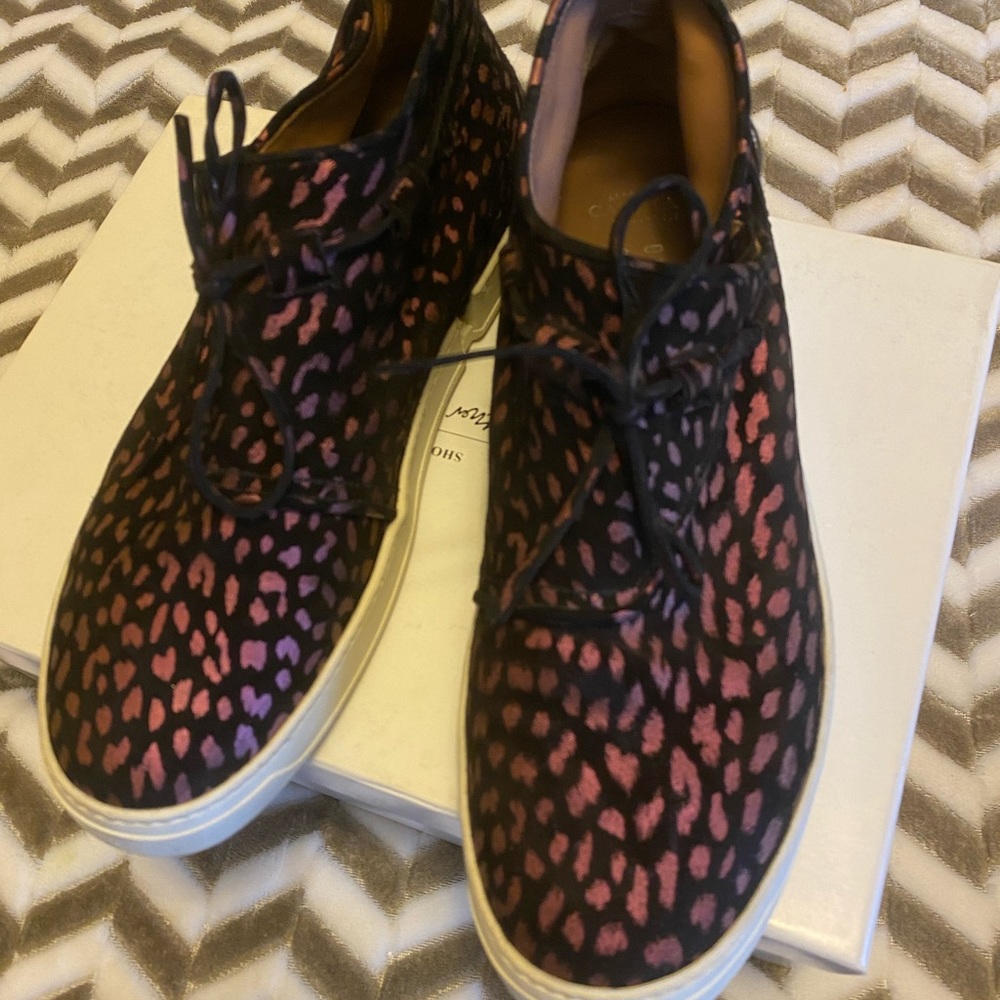 Casbia for Edmundo Castillo Women Leather Leopard Sneakers Sz 39,5eu